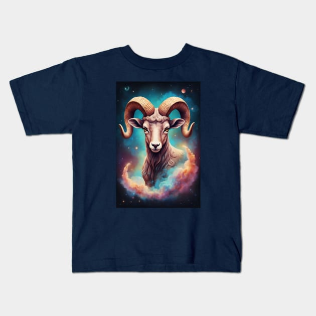 Zodiac Capricorn Kids T-Shirt by CatCoconut-Art